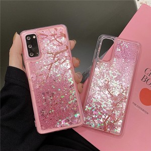 Mode Pêche Fleur Motif Paillettes Quicksand Téléphone Cas TPU Cas pour <span class=keywords><strong>Samsung</strong></span> Note 20plus/A21S - Product Image 4