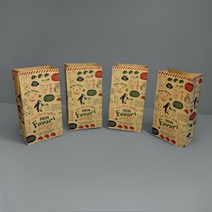 Sacs en papier à fond carré en gros, impression de logo personnalisée pour l'emballage du lait, des sushis, des chaussures, des cosmétiques - Product Image 1