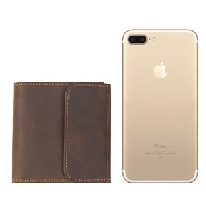 Boshiho Crazy Horse Leather Men's Wallet Envelope Wallet System Bovis Wallet with Coin Pocket - Product Image 2