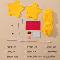 Kits de broderie et de couture DIY pour enfants, pour la création de pendentifs suspendus en feutre, pack de matériaux faits main pour la maison et Thanksgiving