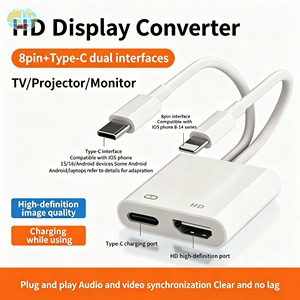 Adaptateur pour téléphone IOS vers HD, câble de synchronisation d'écran 1080P, pour <span class=keywords><strong>iPad</strong></span> vers TV/projecteur/moniteur, convertisseur vidéo, connecteur de synchronisation d'écran - Product Image 3