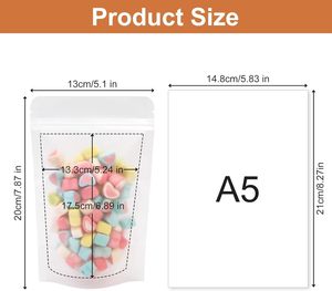 En stock: Bolsa de pie transparente con cierre hermético de PET/PE de 25g para té, snacks y frutas deshidratadas, con impresión y a prueba de humedad. - Product Image 2