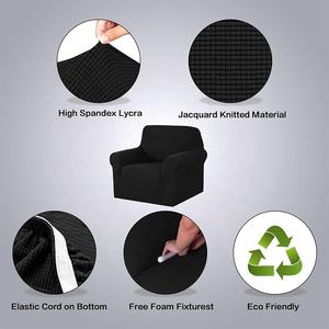 도매 스판덱스 슬리퍼 탄성 스트레치 소파 커버 스키드 저항 안락 보호자 방수 소파 커버 - Product Image 4