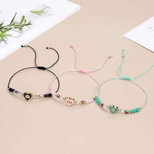 กำไลข้อมือคริสตัลลายหัวใจเคลือบโครเมี่ยมทำด้วยมือปรับได้ - Product Image 6