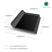 Tuiles solaires photovoltaïques DYW-TS01 Light Scale BIPV CdTe à double vitrage, panneau 35W haute efficacité, cellule 600x400mm, fil 1.5mm, pour toiture résidentielle