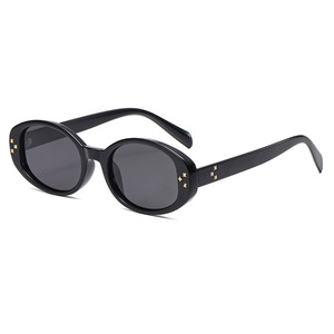 Nuevas gafas de sol retro ovaladas para mujer, montura negra TR90, lentes polarizadas UV400, tipo 3, YC65022 - Product Image 3