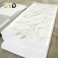 Panneau mural en PVC imperméable en marbre UV avec texture de pierre réaliste pour les intérieurs de maison
