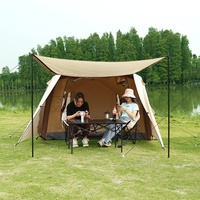 Tente pyramidale gonflable automatique pour le camping en plein air, double couche, quatre saisons, tissu Oxford, imperméable, protection solaire