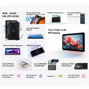 Gốc Doogee R20 8GB 256GB 10.4 Inch <span class=keywords><strong>Android</strong></span> 13 Dual Sim Thẻ Phiên Bản Toàn Cầu <span class=keywords><strong>Google</strong></span> Chơi 4G Gồ Ghề Máy Tính Bảng Doogee R20 - Product Image 3