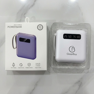 Power Bank Portatile da 10000mAh <span class=keywords><strong>con</strong></span> <span class=keywords><strong>Cavi</strong></span> Integrati, <span class=keywords><strong>Batteria</strong></span> Li-Polymer Ricaricabile, Display LED e <span class=keywords><strong>Ricarica</strong></span> Rapida 37W - Product Image 6