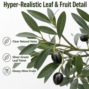 HGA 대형 인조 올리브 나무 화분, 실내 장식용 맞춤형 화분, 상업 프로젝트 리셀러 대량 재고 보유 - Product Image 4