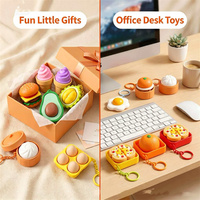 Schattig realistisch voedselvormig stoombroodje fruit stressverlichtend drukknop sleutelhanger decompressie speeltje voor cadeau