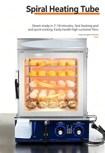 Vitrina Eléctrica Comercial para Calentar y Exhibir Productos al Vapor: Panecillos, Mantis y Dumplings - Product Image 5