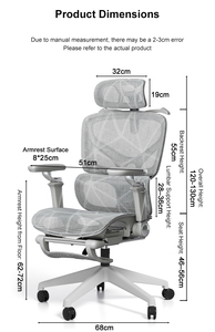 Silla <span class=keywords><strong>de</strong></span> Oficina Ergonómica Giratoria y Ajustable <span class=keywords><strong>de</strong></span> Lujo con Reposabrazos 9D y Reposapiés, Venta al Por Mayor Directo <span class=keywords><strong>de</strong></span> Fábrica - Product Image 6