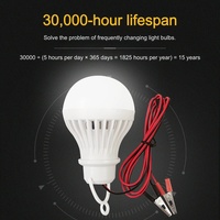 Ampoule LED à faible tension alimentée par batterie Aulipur 12V/24V/36V, culot à vis E27, adaptée à un usage domestique et à l'éclairage public extérieur
