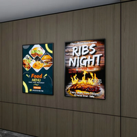 Boîtes à lumière publicitaires panneau de Menu affichage de fenêtre immobilière boîte à lumière extérieure magnétique cristal cadre mince affiche boîte à lumière LED