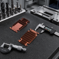 Pelat Radiator Pendingin Inverter IGBT Daya Industri dengan Sirip Tembaga Konduktivitas Tinggi Khusus