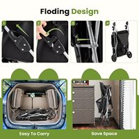 Poussette pliable, légère et durable à 3 roues pour chiens et chats