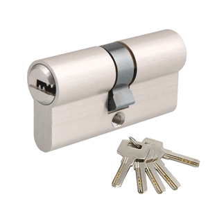 Cao An Ninh Euro Brushed Nickel Mạ Hồ Sơ Cửa Bằng Đồng Xi Lanh Khóa Với <span class=keywords><strong>Key</strong></span> - Product Image 1