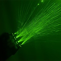 Gants LED Lazer 2 en 1, accessoires de scène professionnels pour rave, couleur de lumière personnalisable, vert, rouge, violet, rayon haute puissance