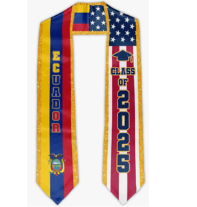 Cuba y American Graduation Stole 2025 Unisex Graduation <span class=keywords><strong>Sash</strong></span> Clase de 2025 Graduate Honor Stoles Gift - Product Image 3