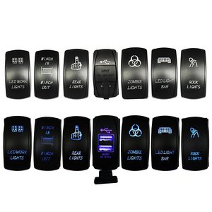 Interruptor Rocker LED de Painel SPST de 5 Pinos IP66 12V 20A para Caminhões Off-Road 4x4, ATV, UTV, Jeep - Product Image 6