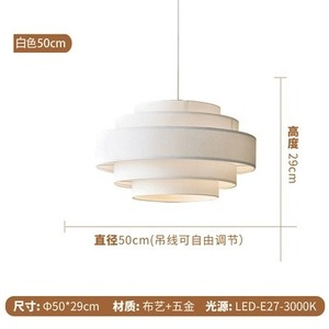 Nordic Modern Minimalist <b>Chandeliers</b> Pendant <b>Lights</b> for Living Room Unique Japanese Creative Fabric Design for Guesthouse - Product Image 2