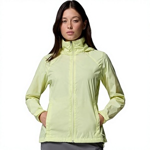 Chaqueta Cortavientos de Poliéster para Mujer, Ligera, de Corte Holgado, con Capucha y Cuello, de Manga Larga, con Bloques de Color, de Secado Rápido, para Invierno - Product Image 2