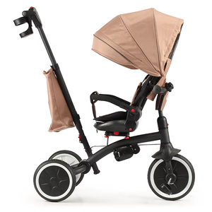 <span class=keywords><strong>Triciclo</strong></span> para Niños con Manillar, Pedales, Plegado con un Clic, Parasol, Freno de Seguridad, Asiento Giratorio <span class=keywords><strong>360</strong></span>° y Marco Metálico - Product Image 4