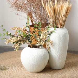 विशेष पुराने प्राचीन मिट्टी शैली मैट बुलबुला घुटा हुआ देहाती चीनी मिट्टी के बर्तनों लंबा रेट्रो सजावट बड़ी मंजिल फूल फूलदान - Product Image 3