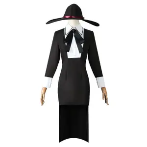 여자를위한 베이지 여성 애니메이션 의상 코스프레 교복 할로윈 원피스 복장
