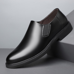Mocasines de Cuero Genuino para Hombre, con Punta Puntiaguda, Suela de Goma, Suela Suave, Zapatos Casuales de Negocios para Boda, Otoño - Product Image 1