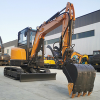 Excavatrice sur chenilles hydraulique JIAHE de 3,5 tonnes, excavatrice à queue zéro, garantie 1 an, excavatrices compactes sur chenilles de 3,5 tonnes à vendre