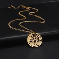 Collier Myshape l'Œil d'Horus Ra Udjat Nœud Celtique pour Femme en Acier Inoxydable, Bijou Amulette Croix Ankh Égypte Ancienne, Cadeau 2024