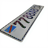 Plaque d'Immatriculation Complète du Drapeau Hologramme et CGO République Démocratique du Congo