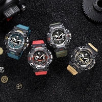 Smael Luxus Mode Digital Trend Design Sport Acryl Stop Armbanduhren für Herren Uhr Uhr Wecker Stoppuhr Leuchtend