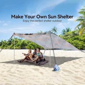 Carpa de Camping Portátil para Exteriores, de Aleación de Aluminio y Lycra, con Toldo Impreso, Resistente al Sol y al Viento, para Acampar - Product Image 5