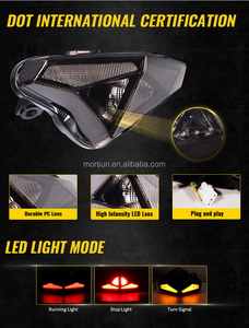 Luz trasera Led para motocicleta, accesorios para <span class=keywords><strong>Kawasaki</strong></span> <span class=keywords><strong>Ninja</strong></span> ER6F ER6N EX650 650R 14-17 <span class=keywords><strong>EX</strong></span> 2012 400R con intermitentes 2016-<span class=keywords><strong>400</strong></span> - Product Image 2