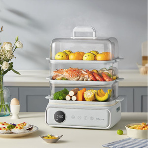 Olla de Vapor Eléctrica Bear DZG-P20W7 de Tres Niveles, Gran Capacidad, Multifuncional, para Cocinar al Vapor en Casa - Product Image 1
