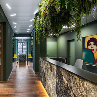 Panneau de feuillage végétal artificiel personnalisable pour décoration murale et plafond suspendu – Feuillage vert populaire