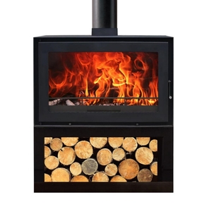 Cheminée d'occasion européenne Grand poêle à bois autoportant Haute efficacité <span class=keywords><strong>14</strong></span> <span class=keywords><strong>kW</strong></span> Chauffage intérieur avec flamme réelle - Product Image 5