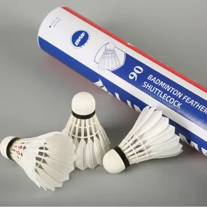 Ling mei Badminton Shuttlecock 90 Class A Goose Feather Shuttles With Full Natural Cork Head AS50