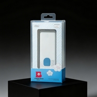Boîte en plastique PVC pliable personnalisée avec insert transparent pour étui de téléphone portable, batterie externe, accessoires électroniques, emballage APET