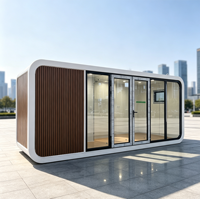 Cabine mobile préfabriquée économique, maisonnette portable Apple, bureau modulaire isolé en acier léger, conteneur de 20 pieds ou 40 pieds