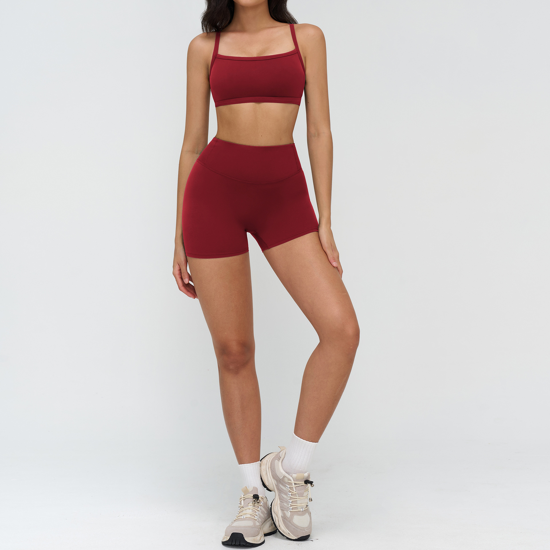 9307 bra 8047 shorts-retro red