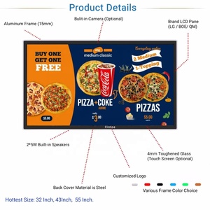 Montaje en pared Android <span class=keywords><strong>Digital</strong></span> Signage Smart LCD TV Display Menu Board Pantalla de anuncio interior para exhibición de publicidad. - Product Image 2