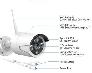 Kit de Cámara de Seguridad EseeCloud de 8 Canales con Pantalla de 12.5 Pulgadas, NVR Wifi de 8 Canales, 3MP 5MP, Kit de Cámara IP Inalámbrica CCTV - Product Image 6