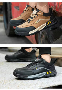 Chaussures de course tout-terrain de haute qualité pour hommes, pour la randonnée en montagne, avec protection de la cheville, imperméables et antidérapantes, toutes saisons - Product Image 5