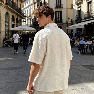 Chemise personnalisée pour homme, chemise décontractée à manches courtes, chemise boutonnée pour homme, style tendance - Product Image 6
