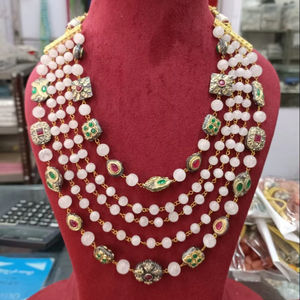 Nueva joyería india, cuentas antiguas de vidrio, cuentas multicolores de vidrio de alta calidad, collar de producto a granel hecho a mano de cinco capas mala - Product Image 1